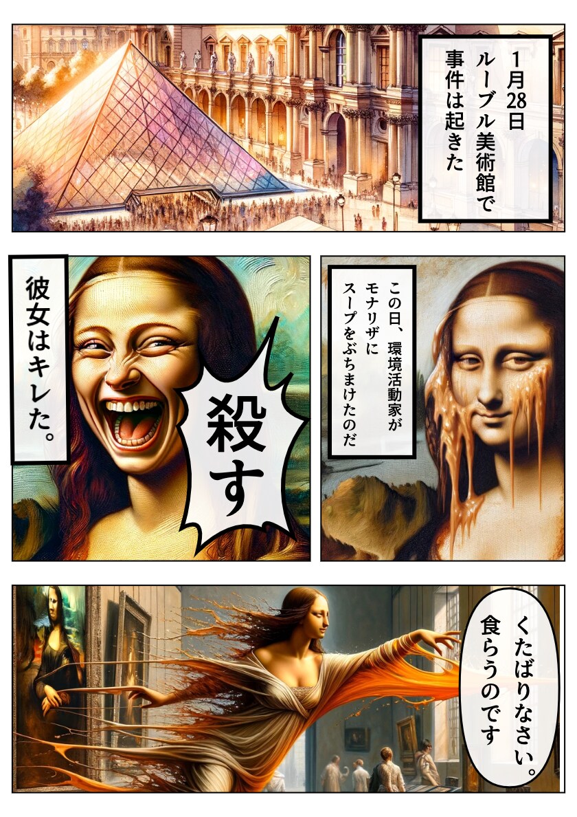 逆にスープかけちゃう！てぃ！