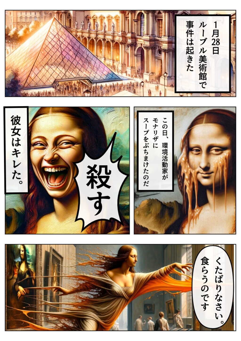 逆にスープかけちゃう！てぃ！
