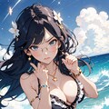 今日の眼鏡っ娘：水着03 3枚目
