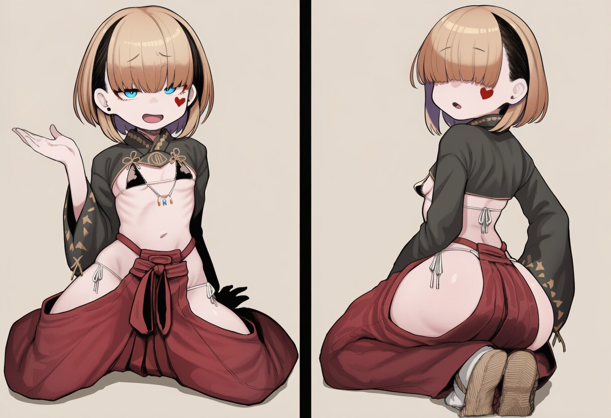 ハートフェイスペイントメイドビキニ部