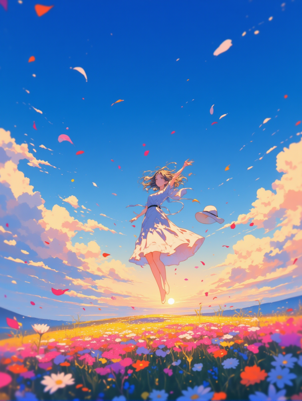 夕暮れの花畑_10