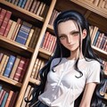 図書室に入り浸る少女ニコロビン 7枚目