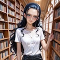 図書室に入り浸る少女ニコロビン 8枚目