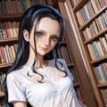 図書室に入り浸る少女ニコロビン 4枚目