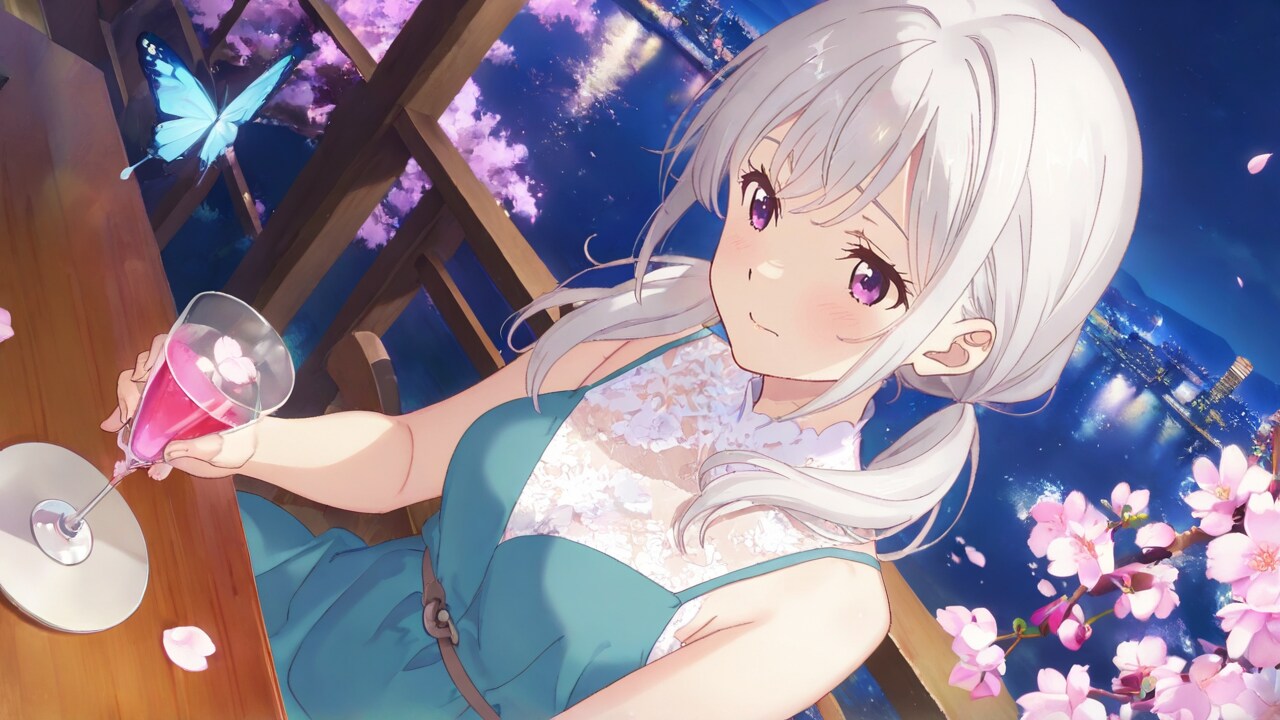 夜桜《Stable Diffusion XL版》