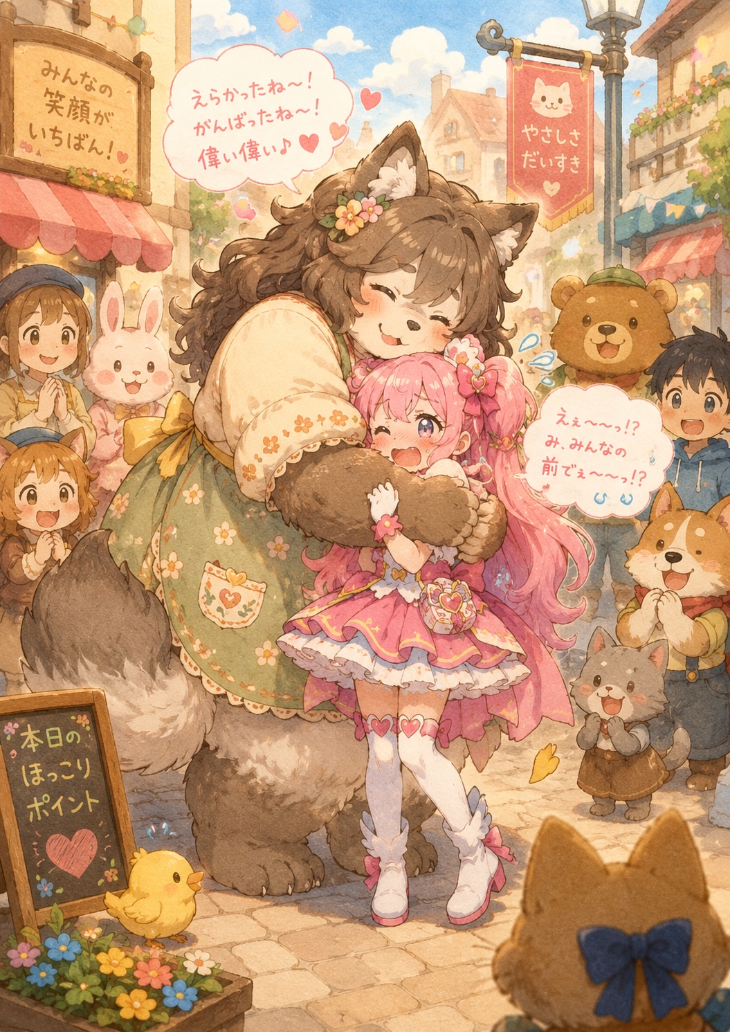 魔法少女ちゃんごほうびのぎゅーっをしてもらう