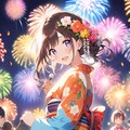 あざやかに　浴衣の花舞う　盆踊り 2枚目