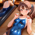 高級エステを受けるスク水サイドポニー女子 6枚目