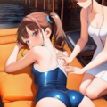 高級エステを受けるスク水サイドポニー女子 5枚目