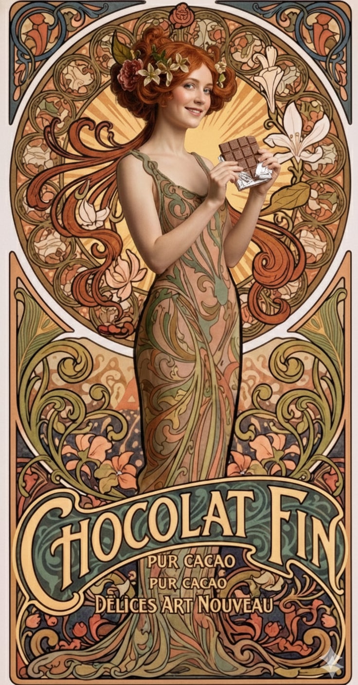 ミュシャ風CHOCOLATE | の人気AIイラスト・グラビア