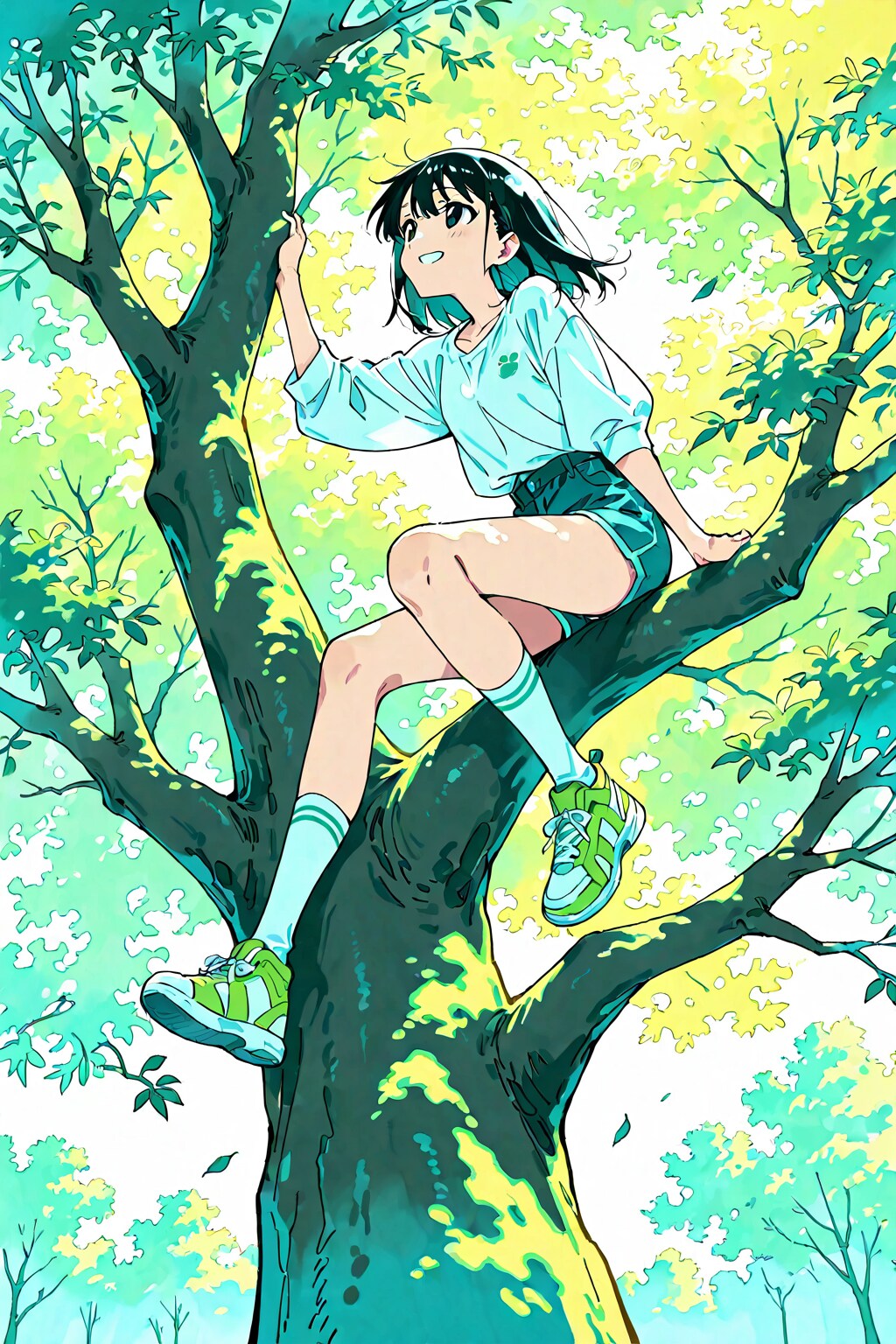 木登り | の人気AIイラスト・グラビア