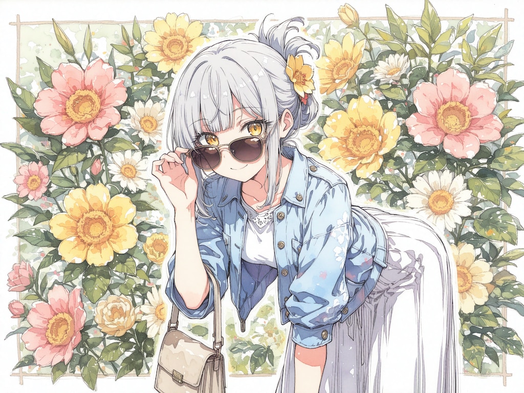 看板娘　flowers