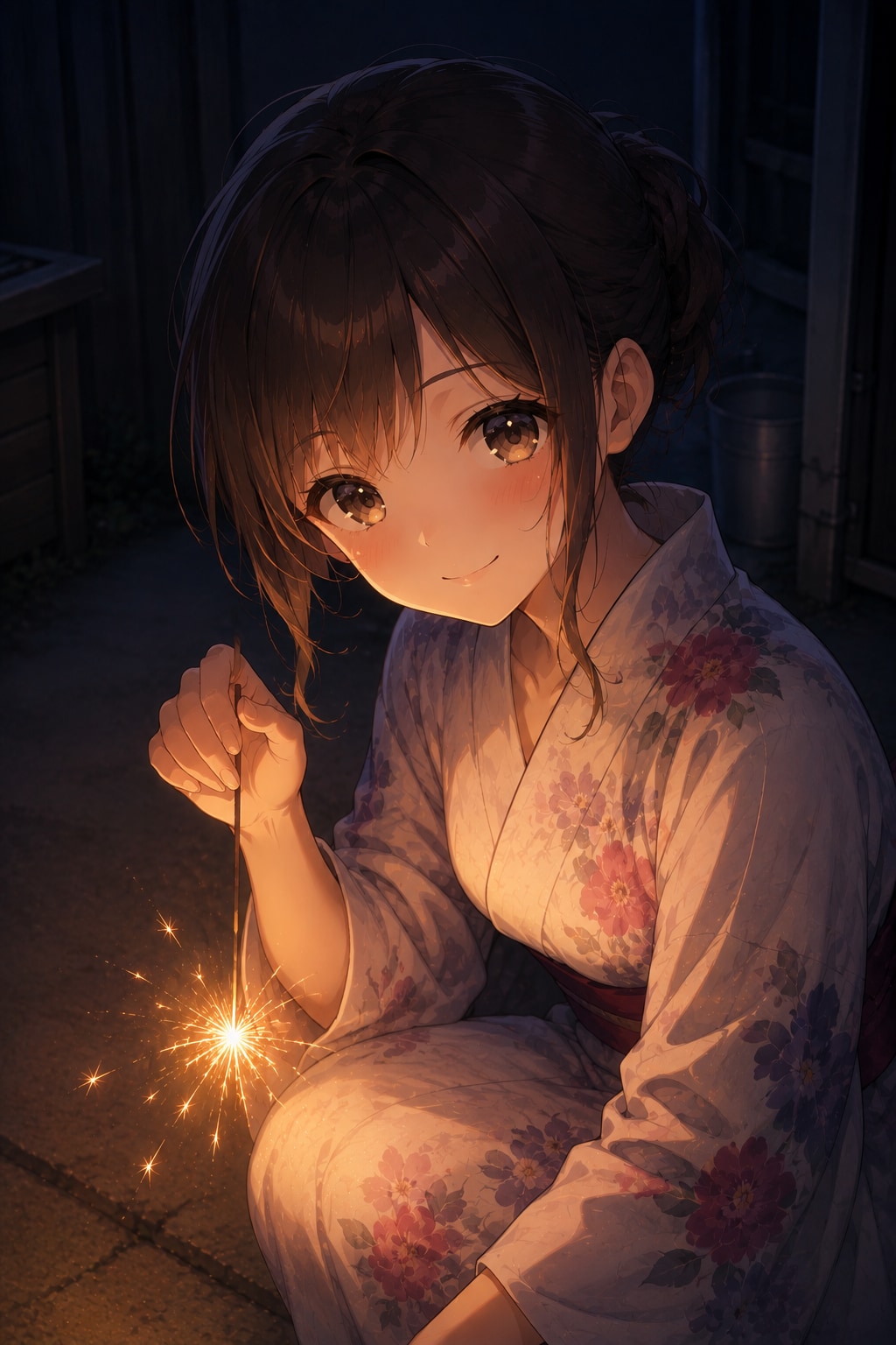 二人きりで花火