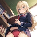 図書室の清楚系メガネエルフちゃんの全然清楚じゃないパンティ 3枚目