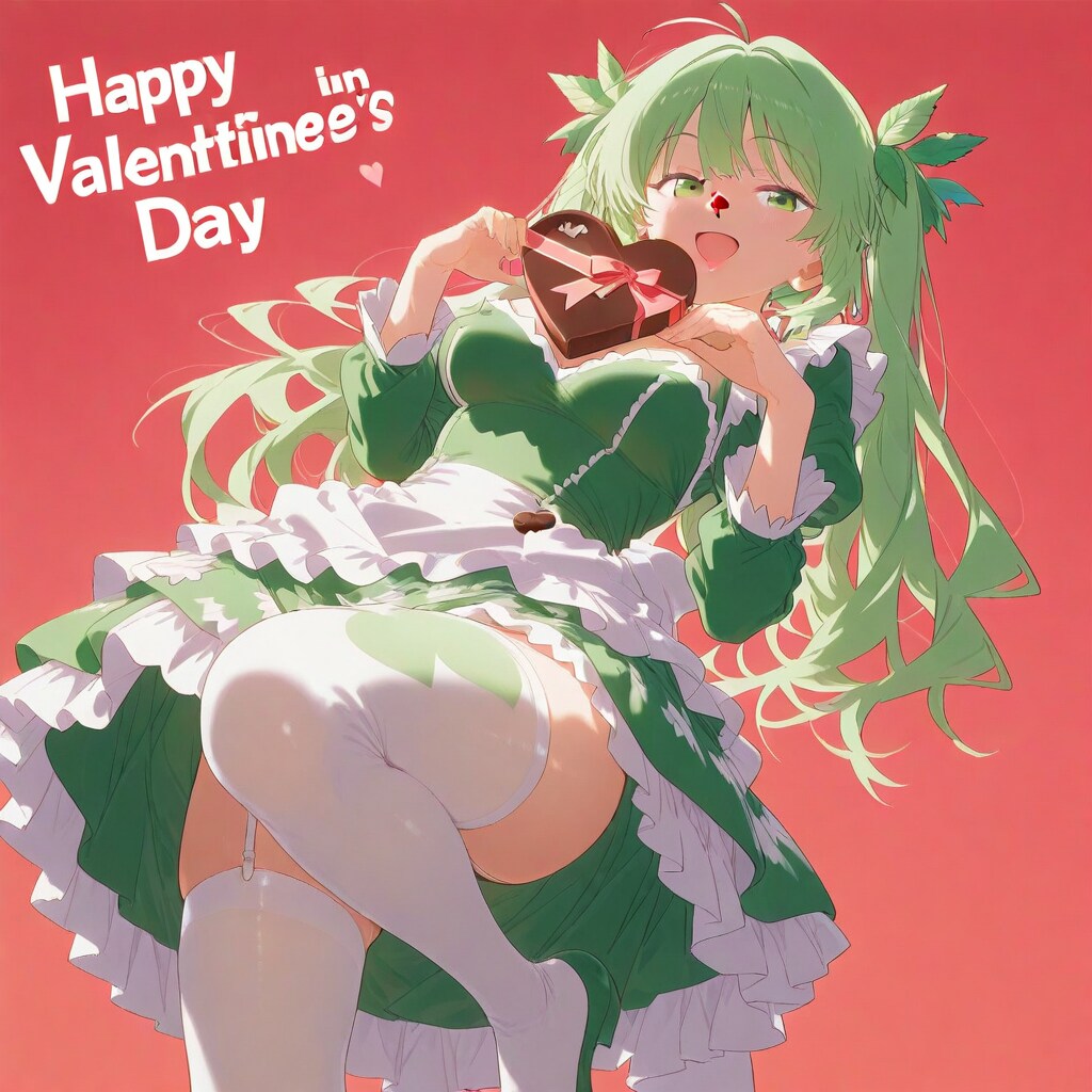 ミントグリーンな巨乳美人ちゃんからハッピーバレンタイン！