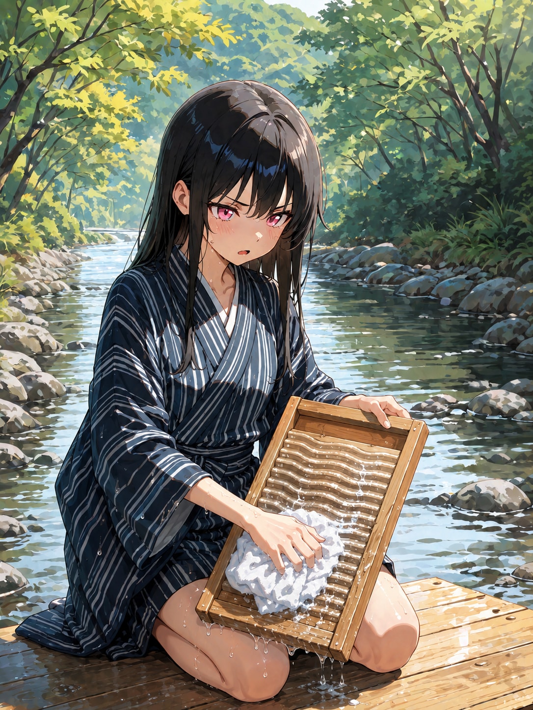洗濯する板野ちゃん