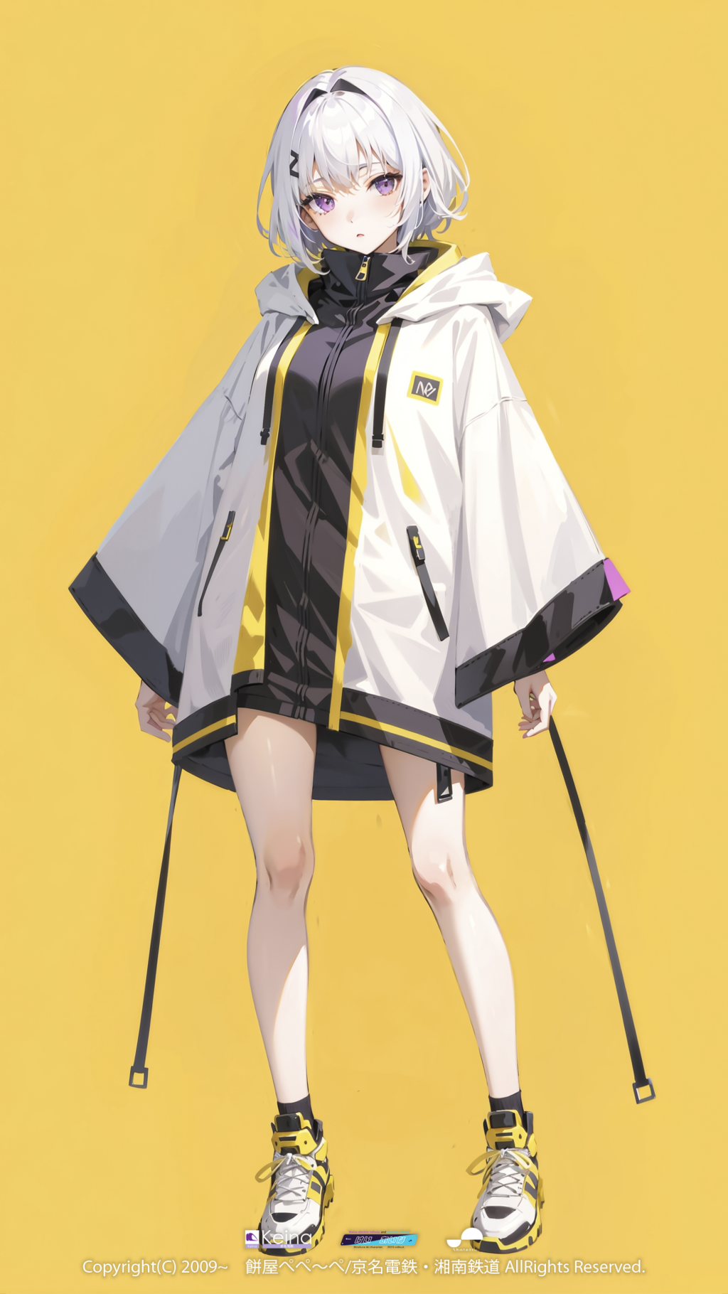 黄色と黒色と…ついでに白色の弊社キャラクター【けい あいな】