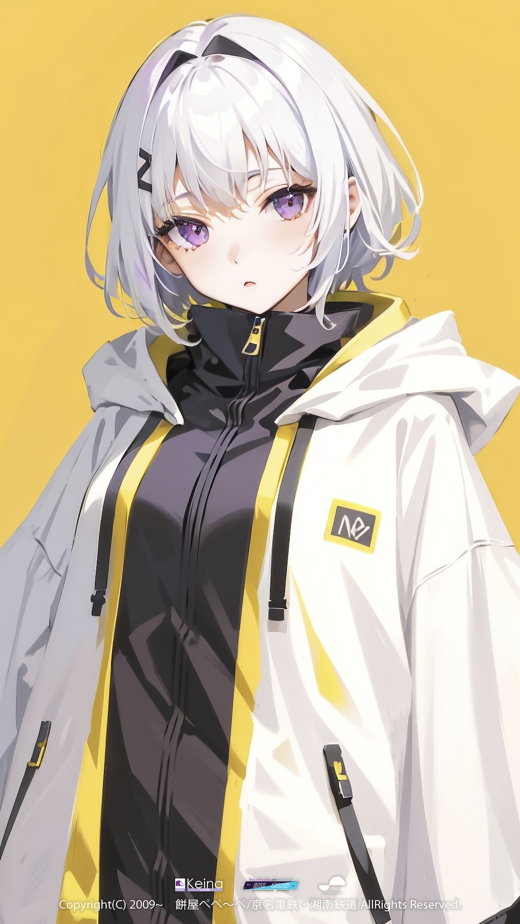 黄色と黒色と…ついでに白色の弊社キャラクター【けい あいな】