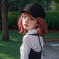 学園コスプレに出場するスパイファミリー「アーニャ」の可愛い学生服姿 3枚目