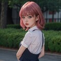 学園コスプレに出場するスパイファミリー「アーニャ」の可愛い学生服姿 5枚目