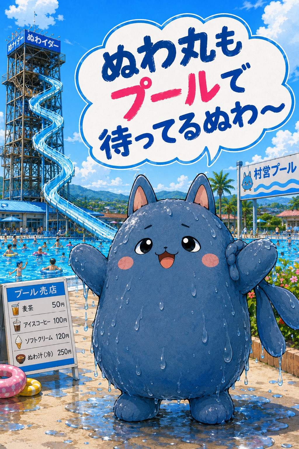[#ぬわイダー]もちゃもちゃぬわぬわ村の村営プールへようこそ！