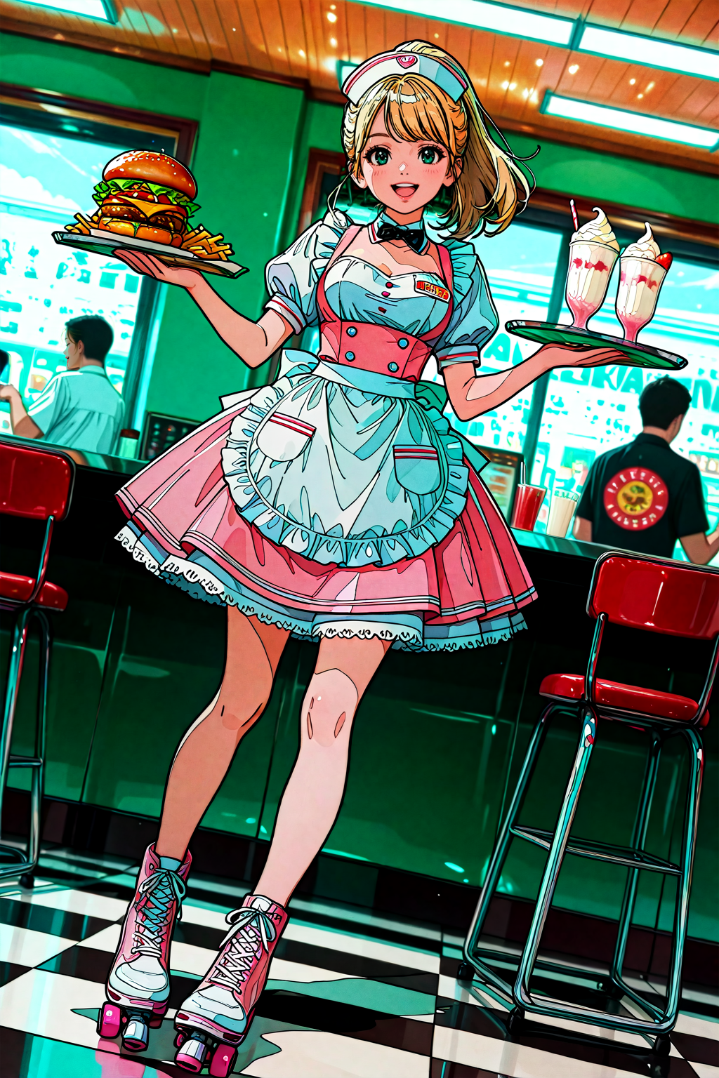 オールディーズダイナーの女の子