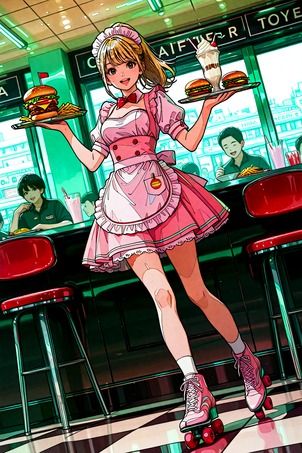 オールディーズダイナーの女の子