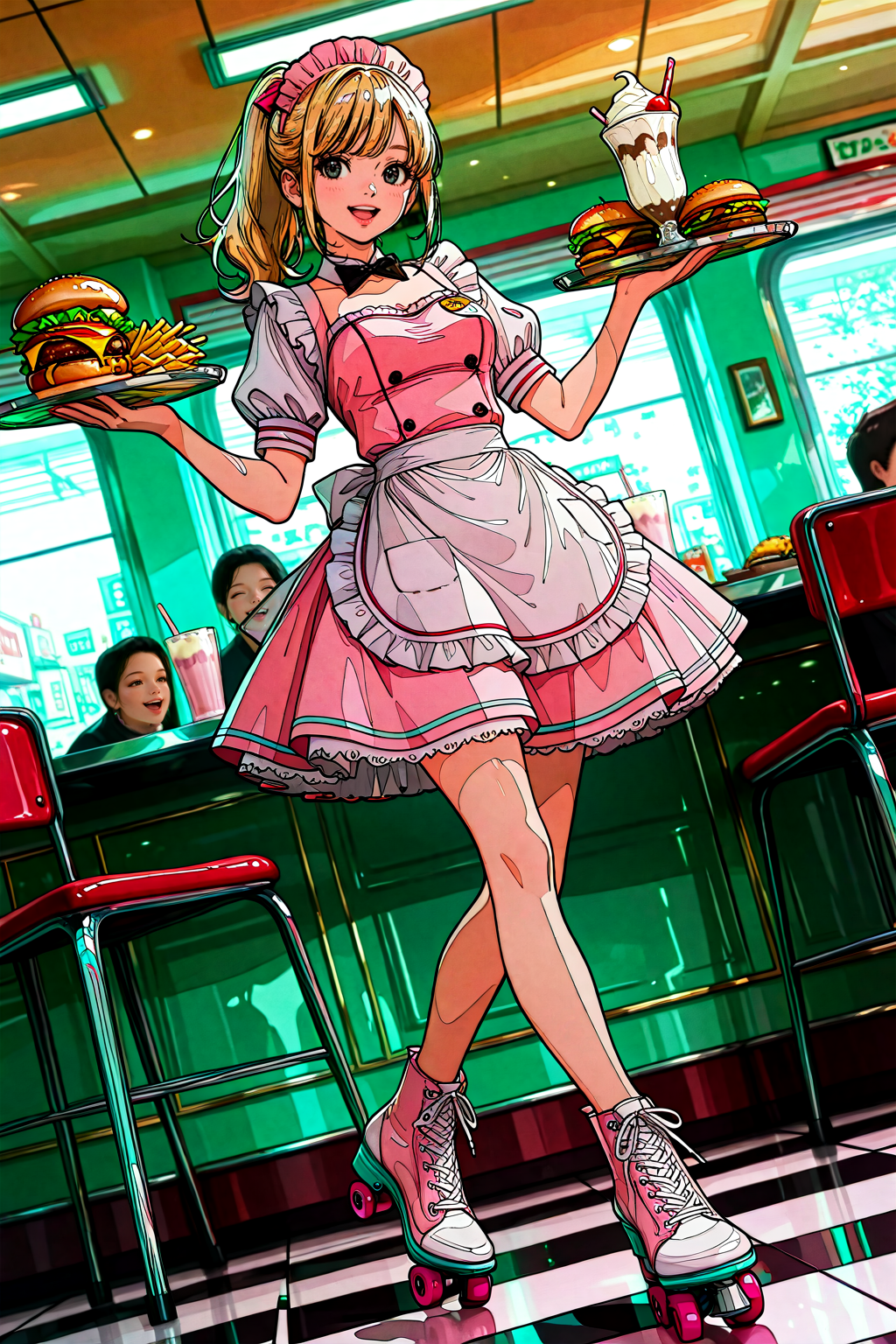 オールディーズダイナーの女の子