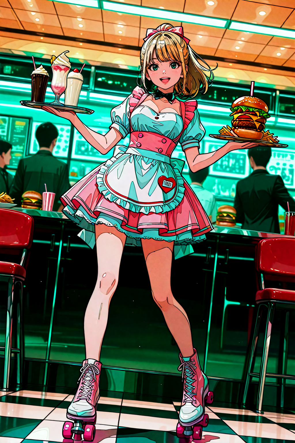 オールディーズダイナーの女の子