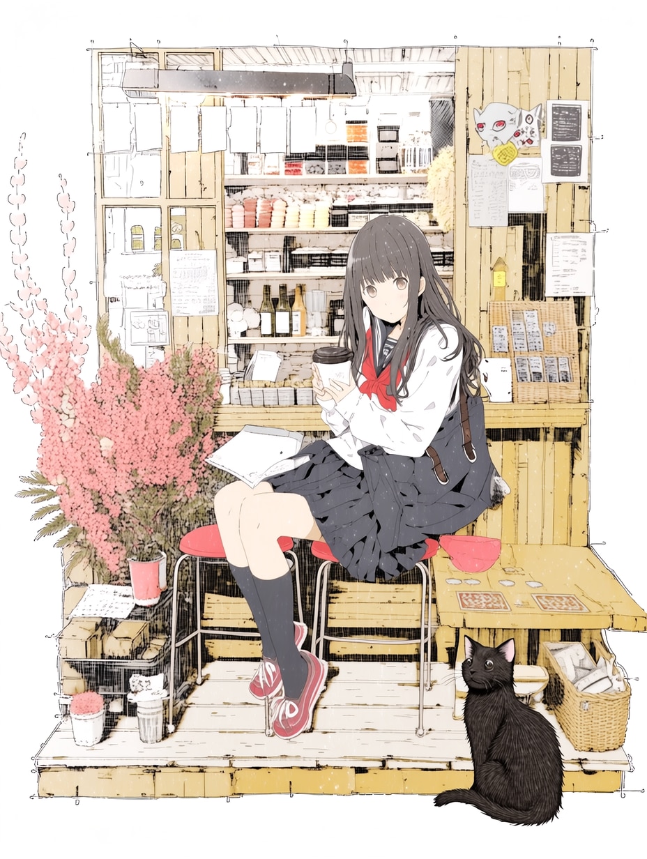 いつもの席で