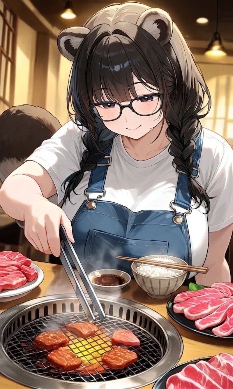 茜さん初焼き肉 | の人気AIイラスト・グラビア