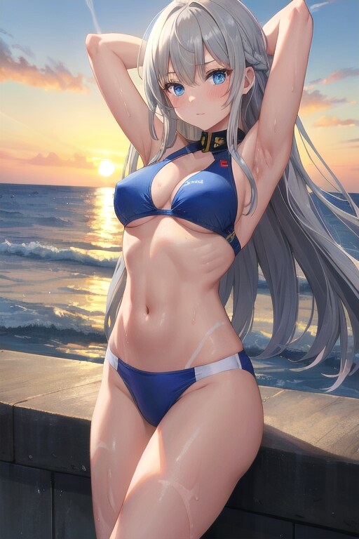 銀髪ロング