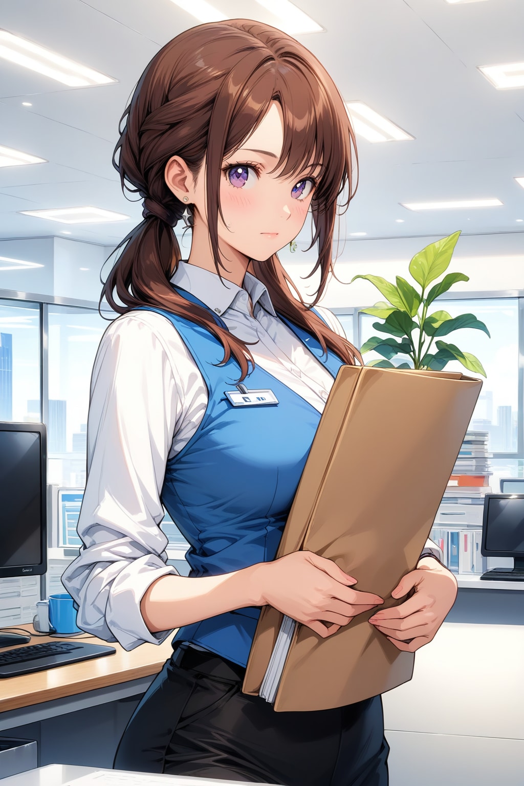 なっ、職場では内緒！顔が少し怒りぎみ？不安、