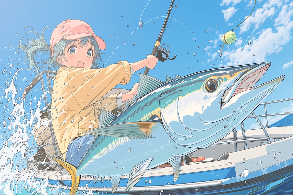 カツオの一本釣り