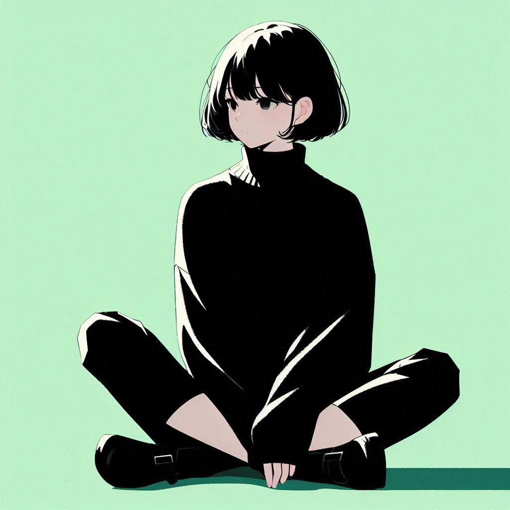 Black Sweater | の人気AIイラスト・グラビア