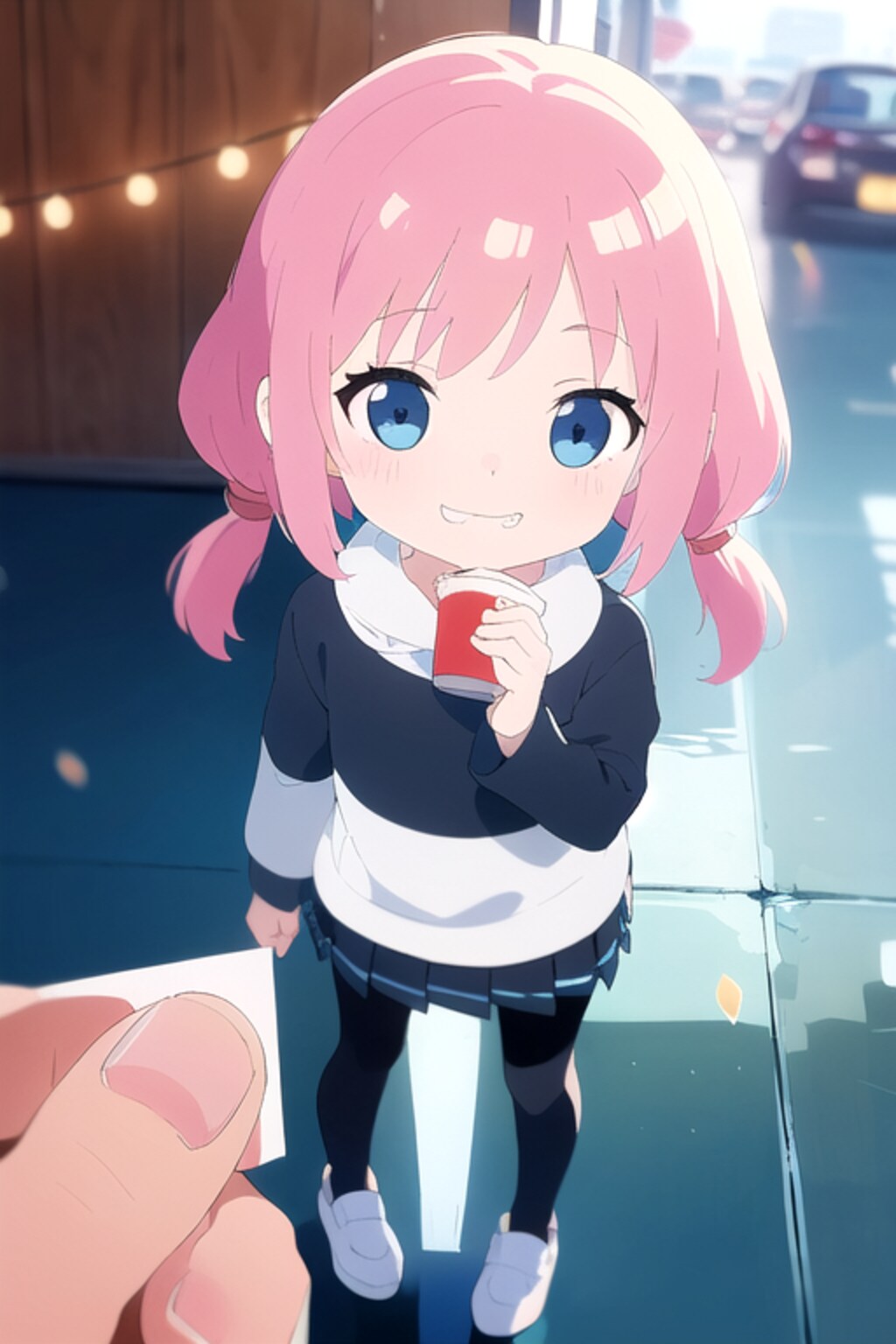 名刺をわたす。