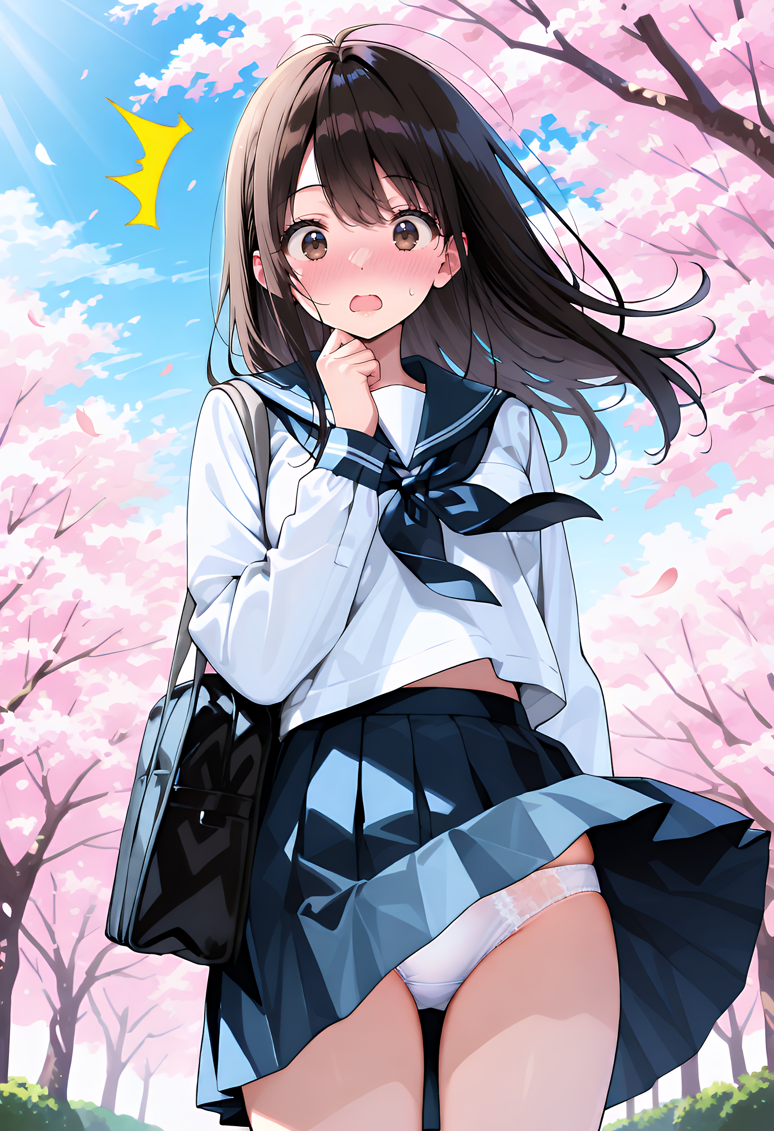 桜道、所により春風