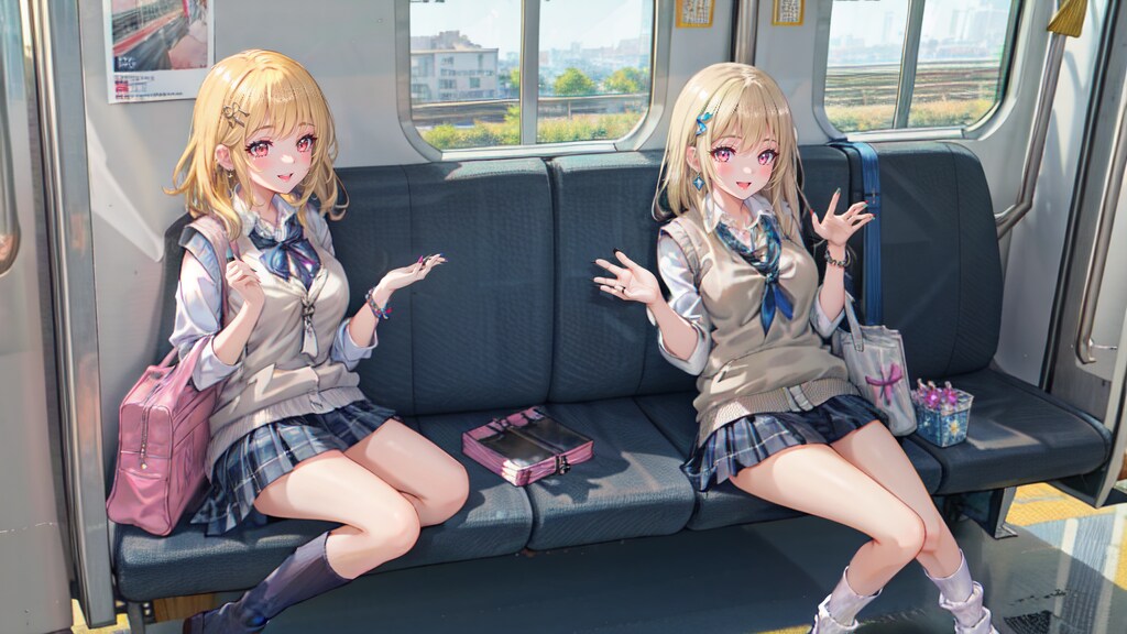 学校帰りの電車内