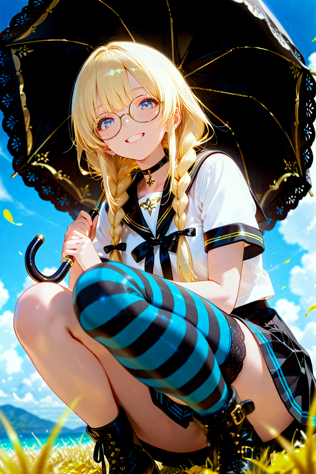 日傘とセーラー服