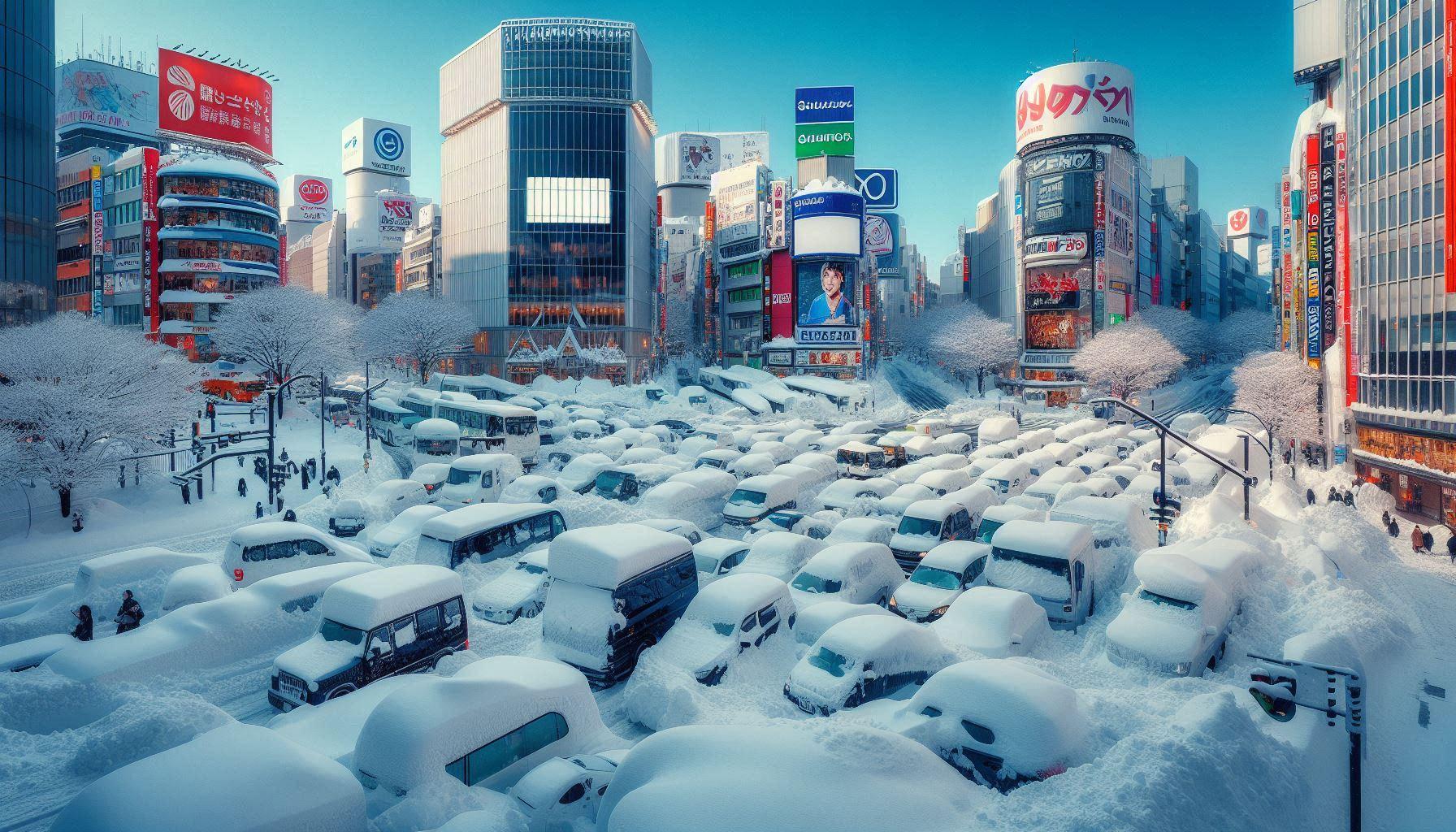 東京の雪景色
