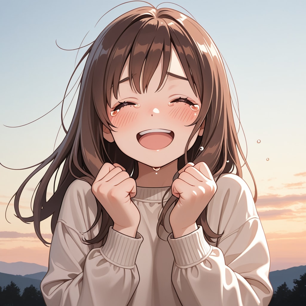泣く茶髪ちゃん