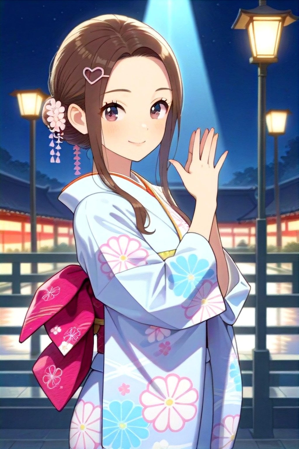 着物の茶髪ちゃん