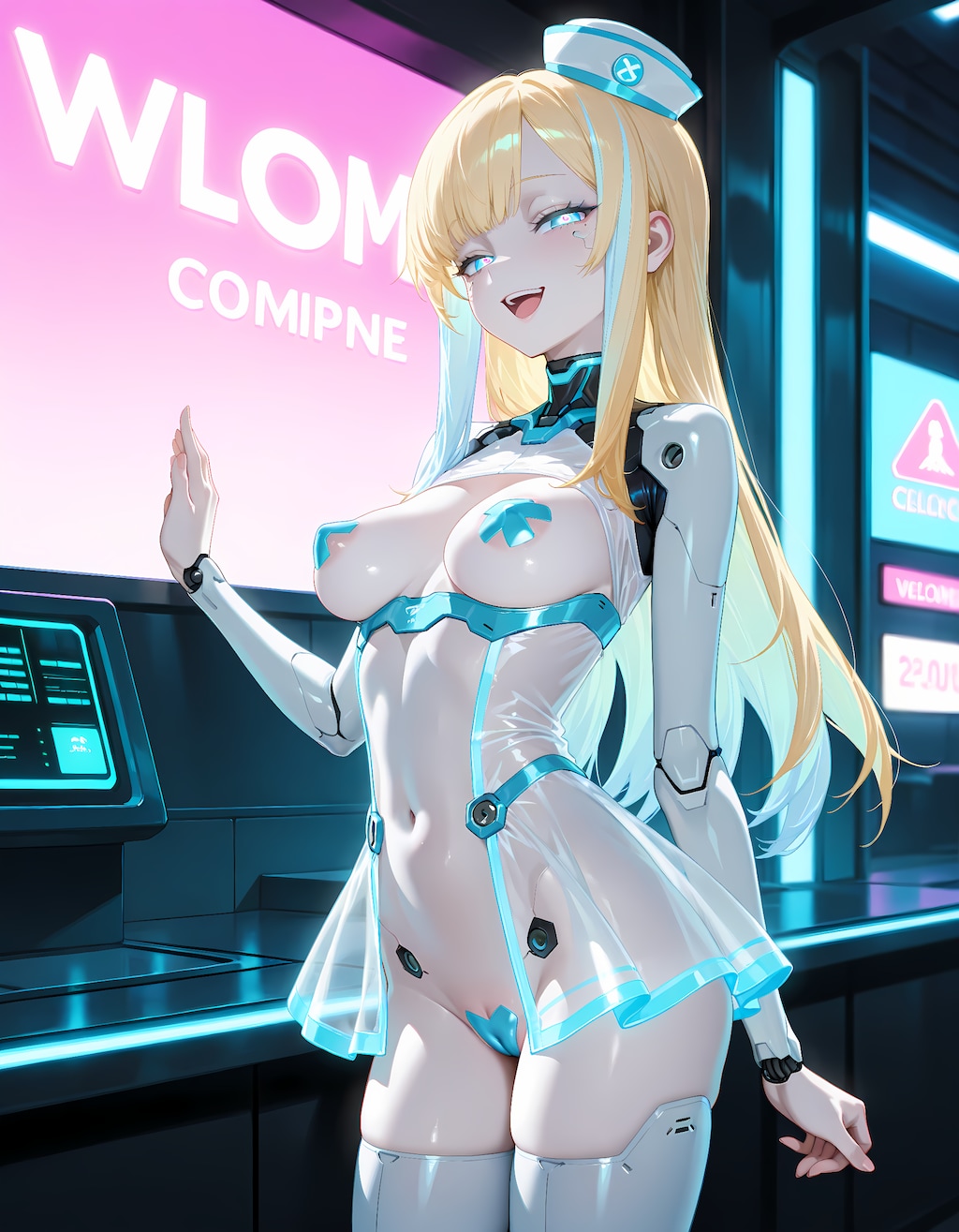 ソーキング・ドリーム製薬本社 受付セクサロイド