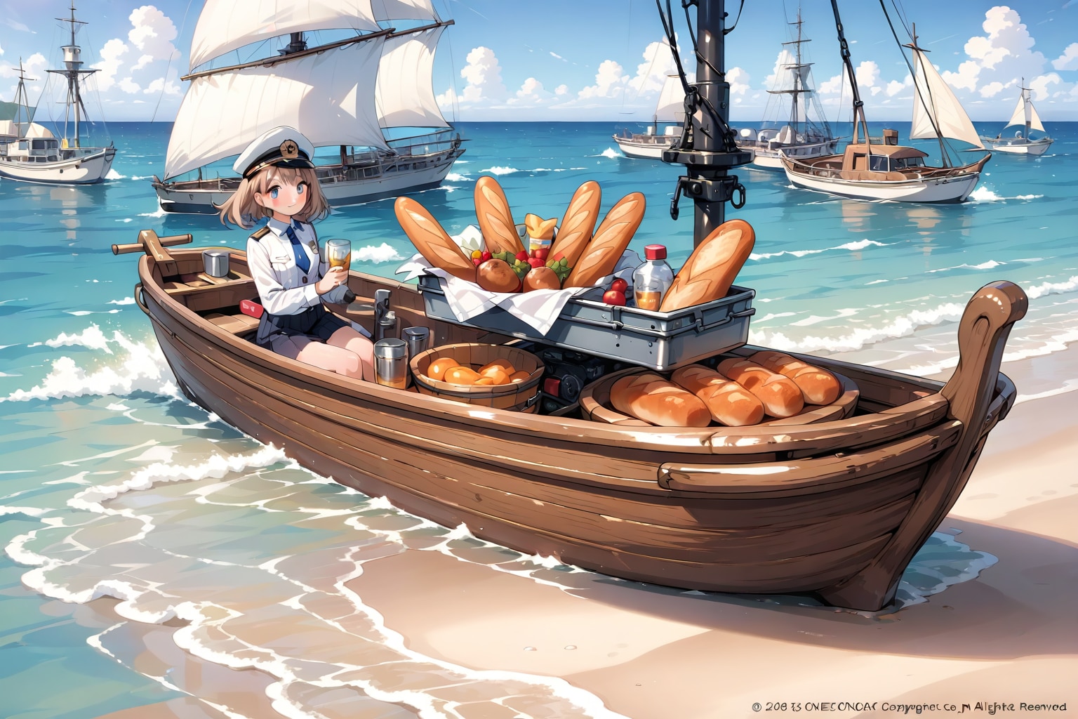 フランスパンで船が作りたかったのに | の人気AIイラスト・グラビア