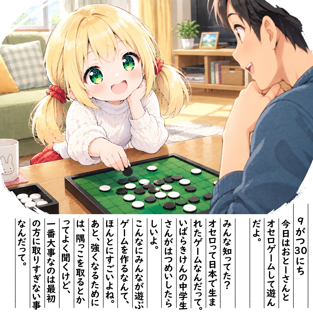 【絵日記】オセロもしたよ | の人気AIイラスト・グラビア