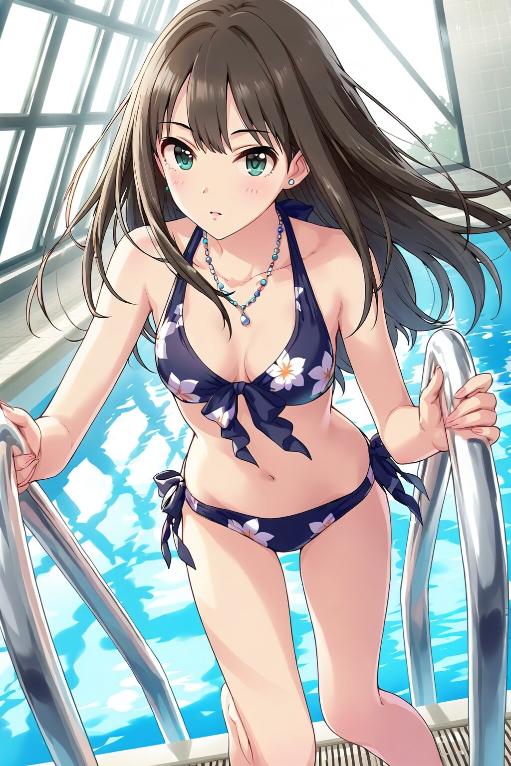 これが今日の水着ね・・・わたしの魅力を出せれてるかな？