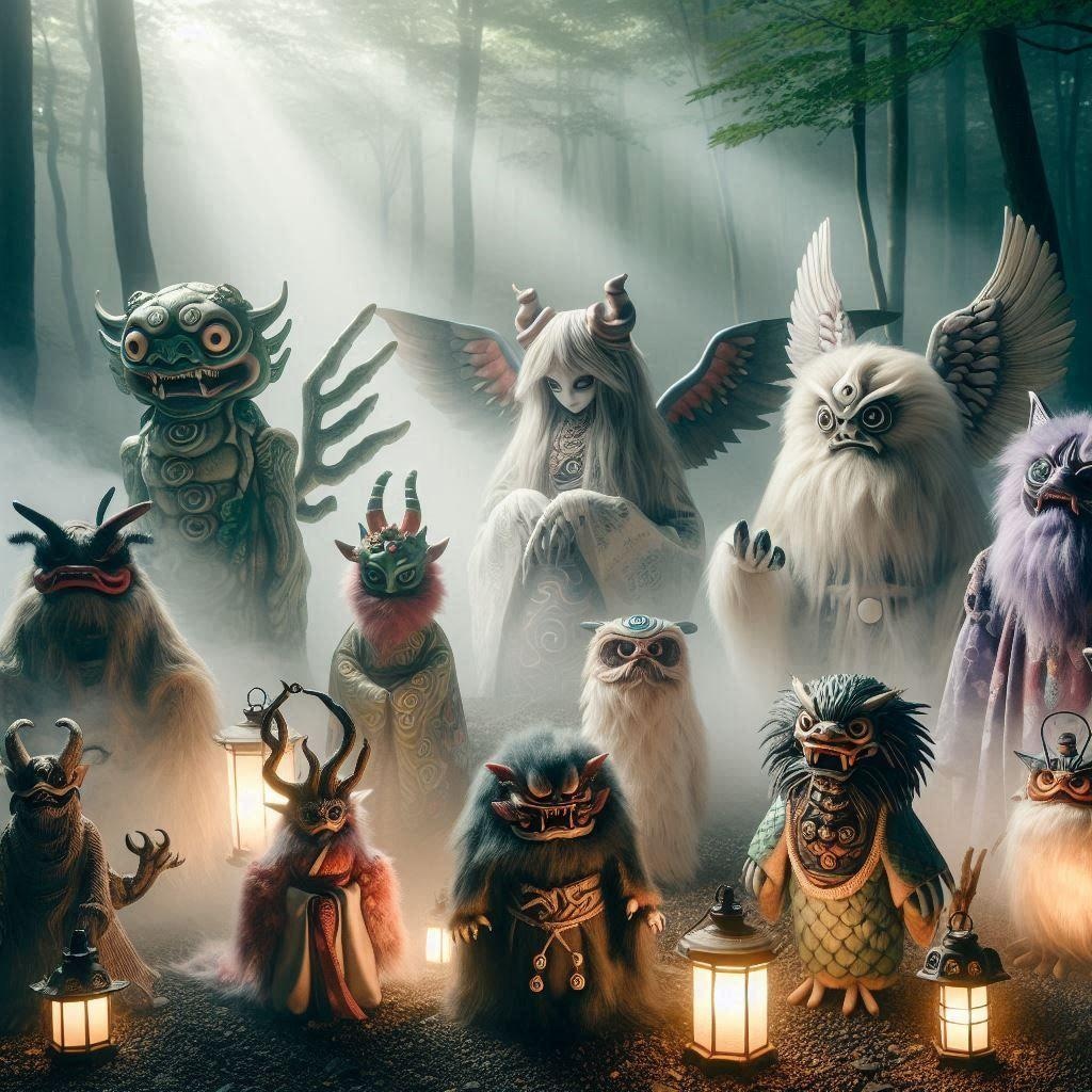 Dalleの日本語な妖怪たち