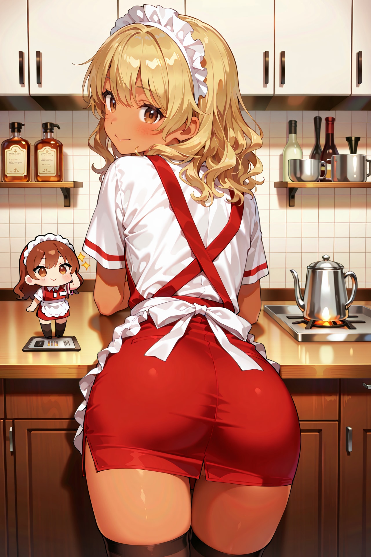 ちびキャラウェイトレスさん Z417 | の人気AIイラスト・グラビア