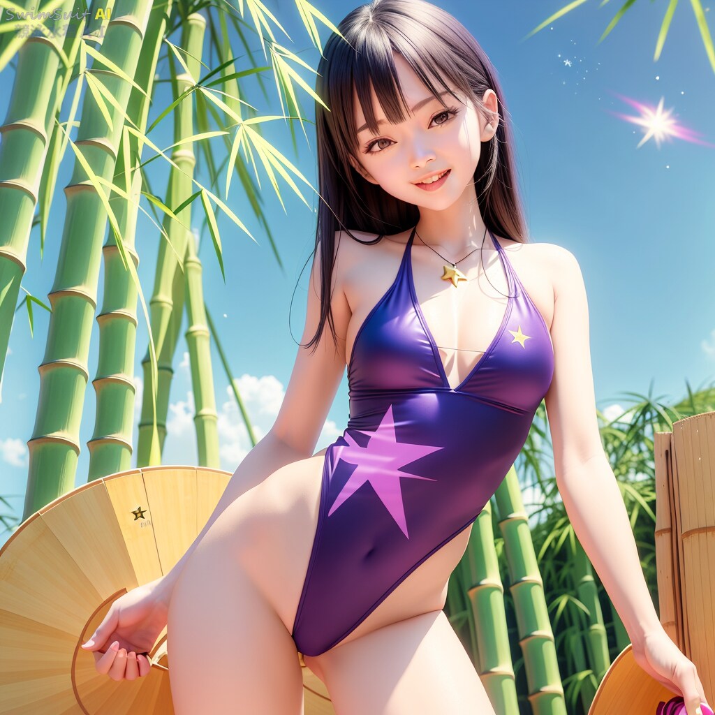 七夕　織姫風競泳水着（昼）３枚