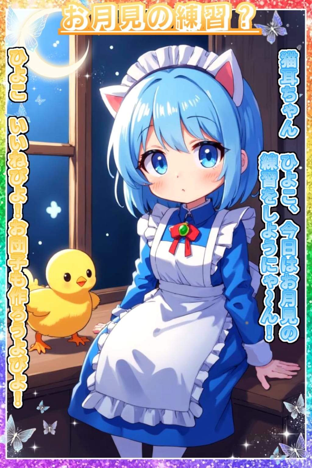 お月見の練習？